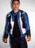 Mens Soldier 76 Leather Jacket Blue